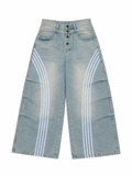 Jean Light blue rainbow