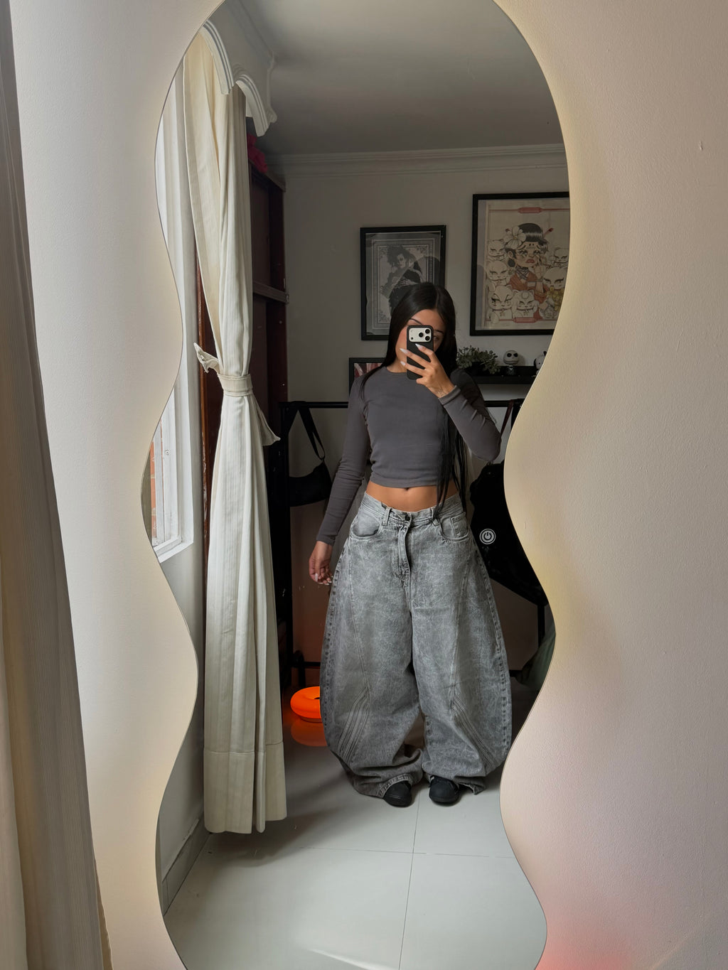 Jean super baggy grey